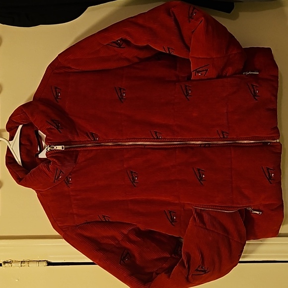 RED Tommy Hilfiger Corduroy  Puffer Coat - Picture 4 of 7